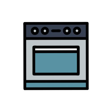 Mutfak vektörü düz renk simgesi