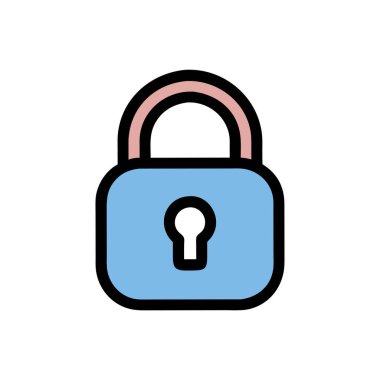 kilit simgesi, vektör illüstrasyonu