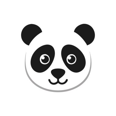 panda simgesi vektör illüstrasyonu