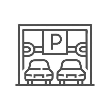 Otopark çizgisi simge tasarımı