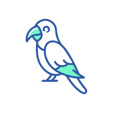 kuş vektör simgesi, düzenlenebilir vuruş