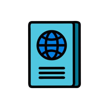 Kitap Doldurulmuş Vektör Simgesi Tasarımı