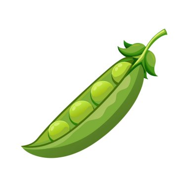 Yeşil bezelye ikonu. Web tasarımı için bezelye vektör simgesinin düz çizimi