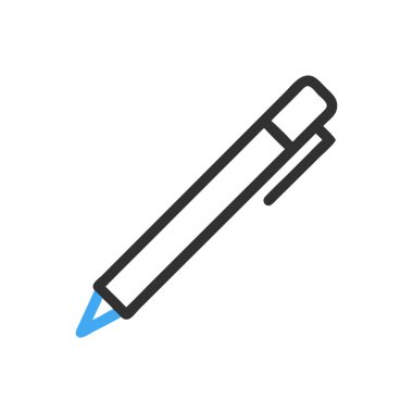 Beyaz arka plan üzerinde kalem şeffaf işareti izole kalem simge vektör