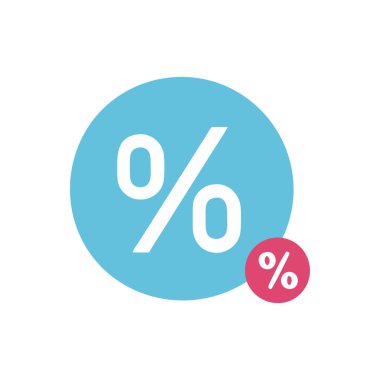 İndirim simgesi, vektör illüstrasyonu