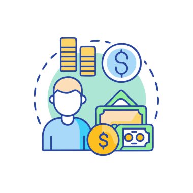 iş ve finans hattı ve biçim simgesi