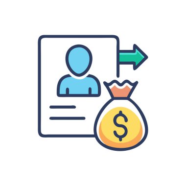 iş yönetimi düz vektör simgesi.