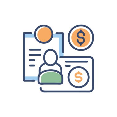 hesap vektör simgesi - düzenlenebilir dış hat