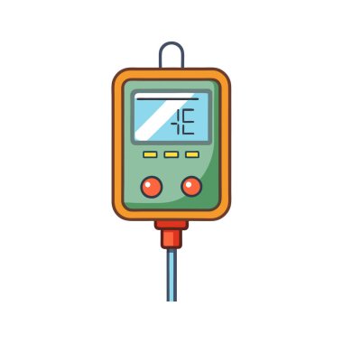 Elektrik sayacı simgesi. Web için metre vektör simgelerinin özet çizimi