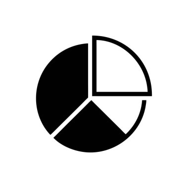 Pasta grafiği düz simgesi