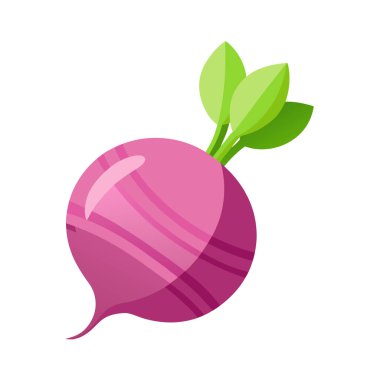 Soğan sebze ikonu, çizgi film tarzı.