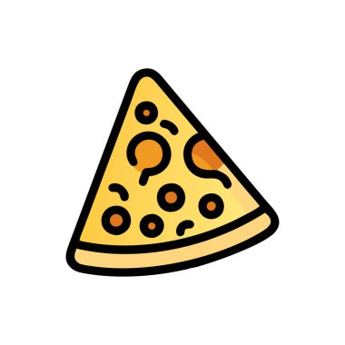 Beyaz arka planda izole edilmiş pizza dilimi..