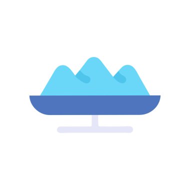 Dondurma simgesinin vektör illüstrasyonu