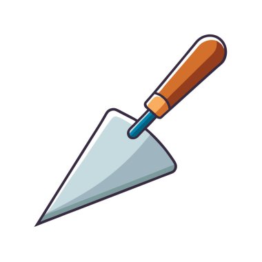 Beyaz arkaplanda izole edilmiş kürek ikonu. bahçe ve bahçe sembolü stok vektör illüstrasyonu.