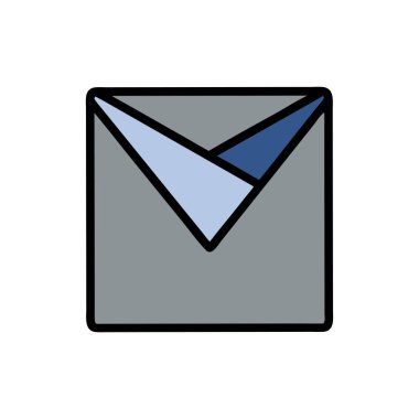 e-posta vektörü düz renk simgesi