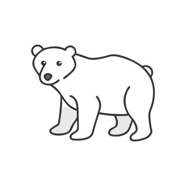 vektör, beyaz bir arka plan üzerinde ayı çizgi film