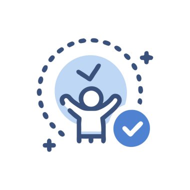 Renk çizgisi simgesini kontrol et. Vektör çizimi. Web, uygulama, web için resim çizelgesi.