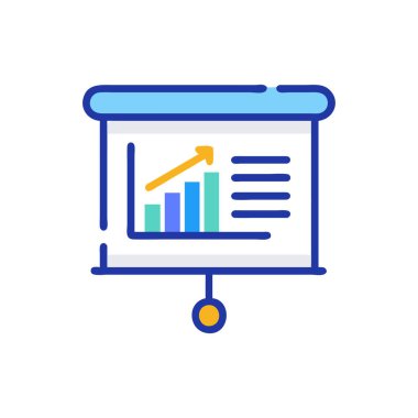 analiz vektörü düz renk simgesi