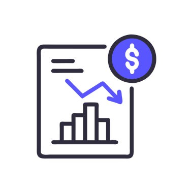 iş büyümesi renk çizgisi simgesi beyaza izole edildi.