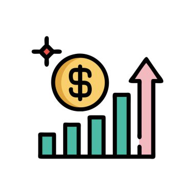 grafik vektörü düz renk simgesi
