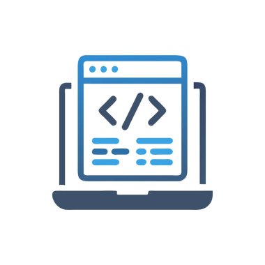 Web Programlama Vektör Simgesi Tasarımı
