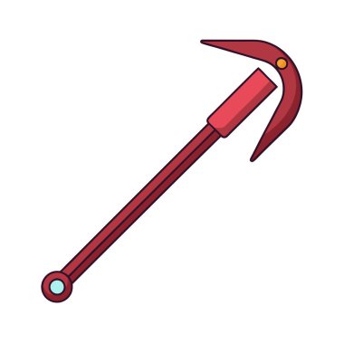 Bahçe çatalı ikonu. Beyaz arkaplanda izole edilmiş bahçe çatal vektör simgesi rengi