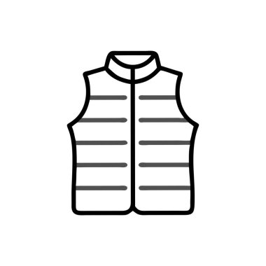 Ceket simgesi vektörü beyaz arkaplanda izole edildi, ceket işareti,