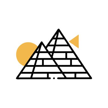 piramit simgesi, vektör illüstrasyon tasarımı