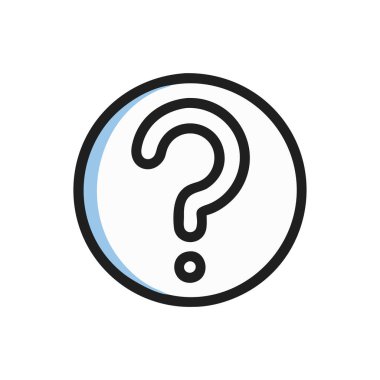 Soru işareti vektör satırı simgesi