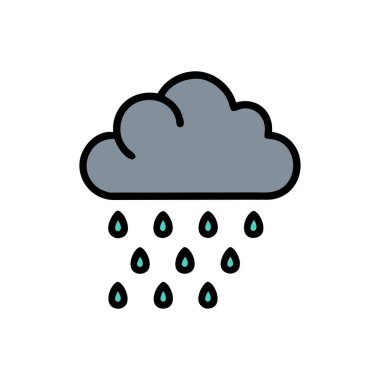 Hava durumu simgesi, vektör illüstrasyonu