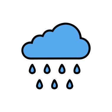 Bulut simgesi vektör illüstrasyonu