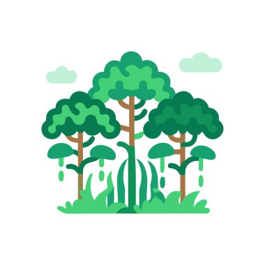Yapraklı ağaçlar ve çalılar simgesi