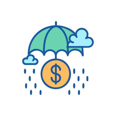 Dolar vektör ince çizgi simgesi