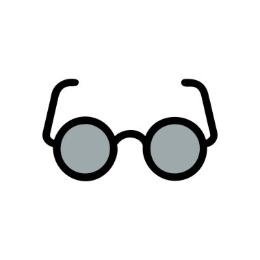 gözlük yassı vektör deseni