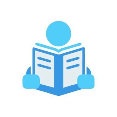 Beyaz arkaplandaki kitap vektörü simgesi.