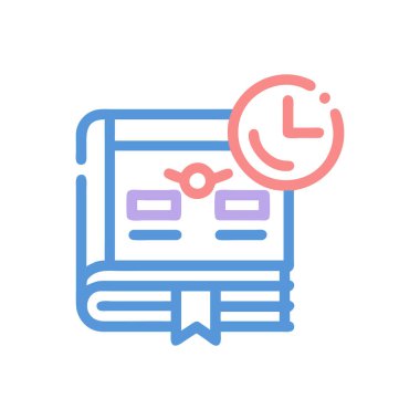 Zaman yönetimi renk simgesi vektörü. Zaman yönetimi işareti. izole edilmiş sembol çizimi