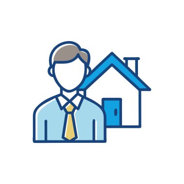 İşadamı vektör simgesi şeffaf arkaplanda izole edildi, işadamı işareti