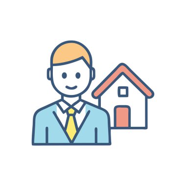 ev vektörü ince çizgi simgesi