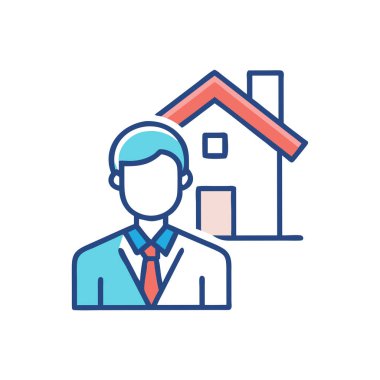 Emlak acentesinin ana hatlarıyla simgesi