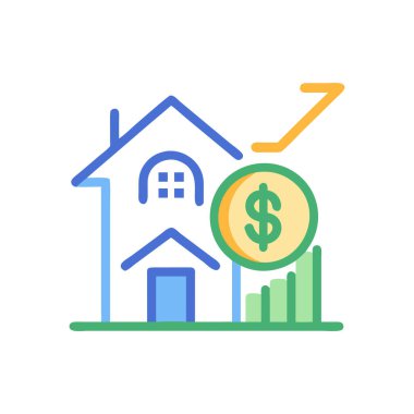 ev vektörü düz renk simgesi