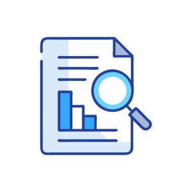 veri analiz ikonu vektörü. İnce çizgi işareti. izole edilmiş sınır sembolü çizimi