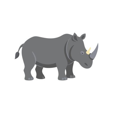 Gergedan vektör logo şablonu tasarım çizim vektörü