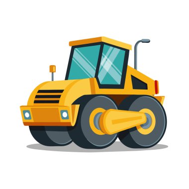 Beyaz arkaplanda izole edilmiş buldozer