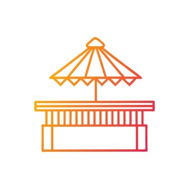 Sirk çadırı simgesinin vektör çizimi