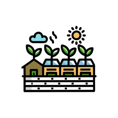 sera bitkileri renk ikonu vektör illüstrasyonu