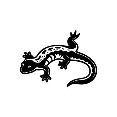 Kertenkele ikonu. Kertenkele hayvan vektör çizimi