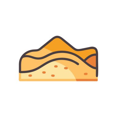 ekmek vektörü renk çizgisi simgesi