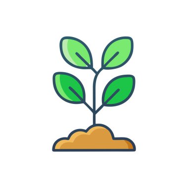 bitki doldurulmuş vektör simgesi tasarımı