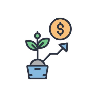 Vektör olarak İş Büyüme simgesi. Logotype