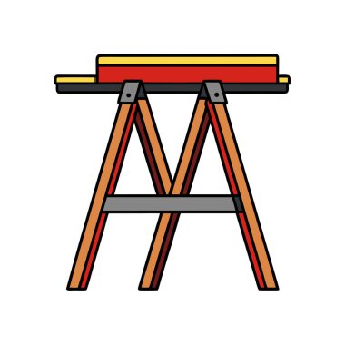 Tahta bir çadır ikonunun izole nesnesi. Çadır ve ahşap ekipman koleksiyonu stok vektör illüstrasyonu.